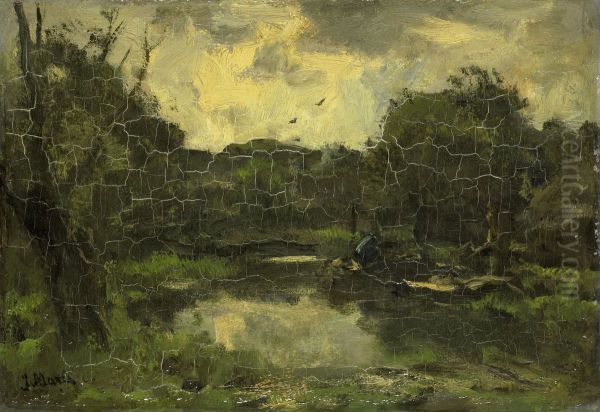 Landschap met schuit Oil Painting by Jacob Maris