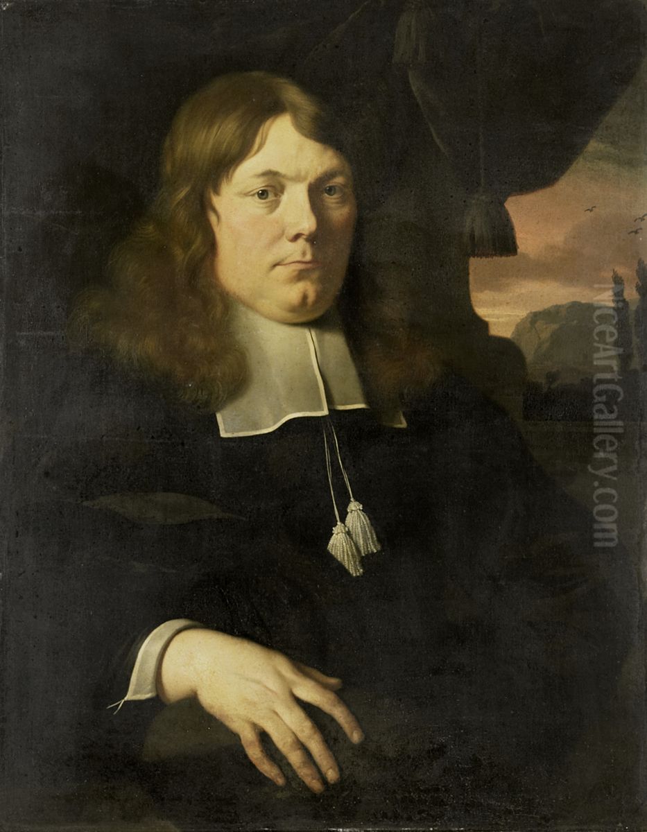 Portret van een man Oil Painting by Ary de Vois