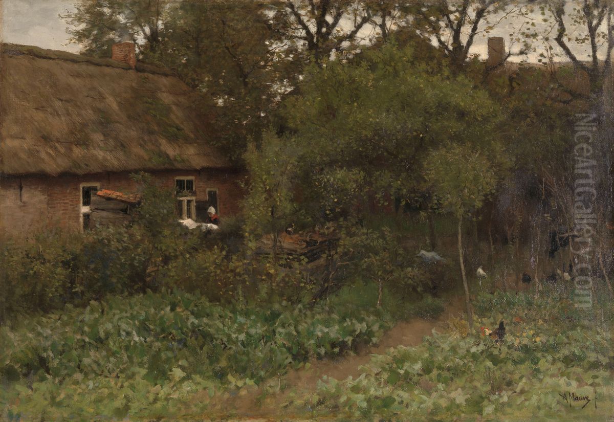 The Vegetable Garden Oil Painting by Anton Mauve