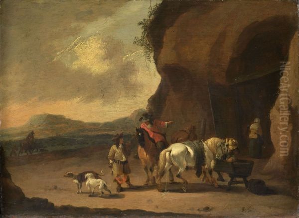 The Way Station Oil Painting by Pieter Bout