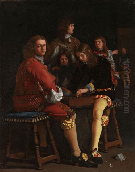 Damspelers Oil Painting by Michiel Sweerts