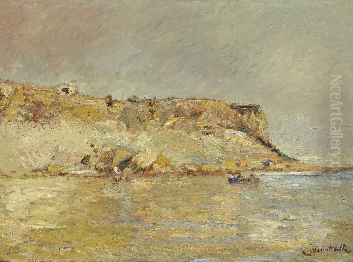 Kustgebergte Oil Painting by Adolphe Joseph Thomas Monticelli