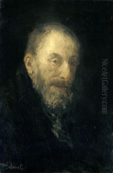 'Old Isaac' Oil Painting by Jozef Israels
