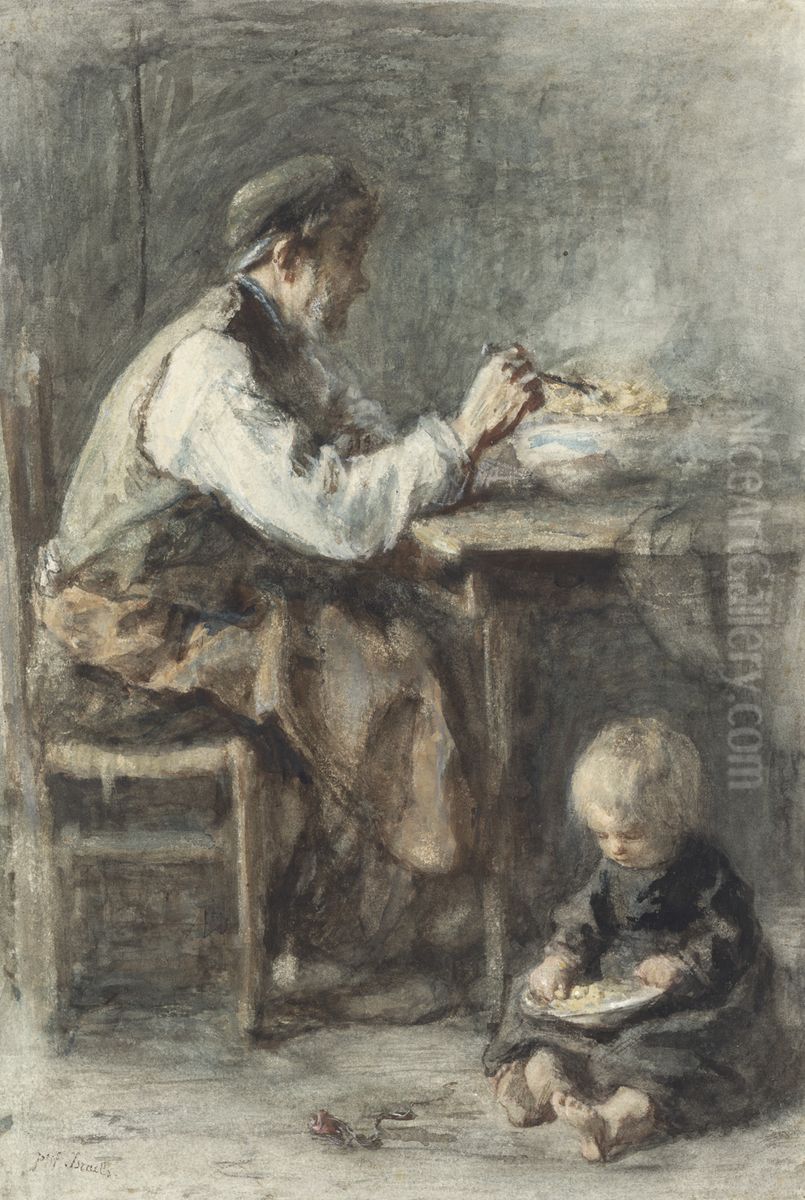 The Shoemaker Oil Painting by Jozef Israels