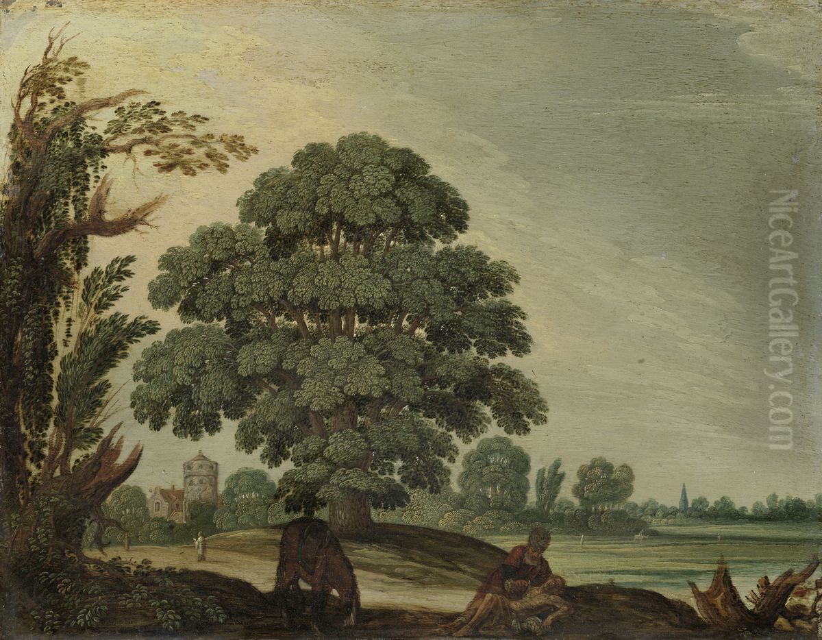 Landscape with the Good Samaritan Oil Painting by Adam Elsheimer
