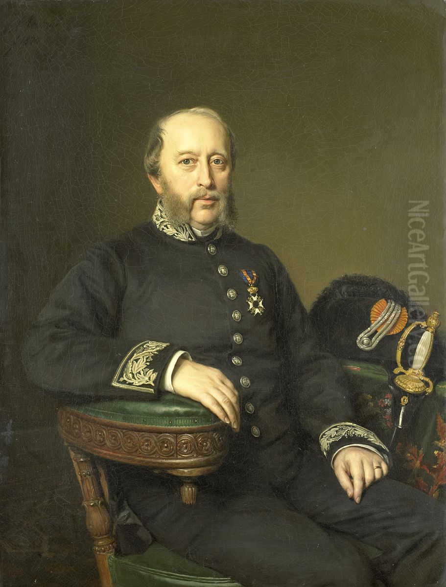 Gerard Johan Verloren van Themaat (1809-90). Lid van de Gedeputeerde Staten van Utrecht Oil Painting by Johan Heinrich Neuman Gerard Johan Verloren van Themaat (1809-90). Lid van de Gedeputeerde Staten van Utrecht Oil Painting by Johan Heinrich Neuman