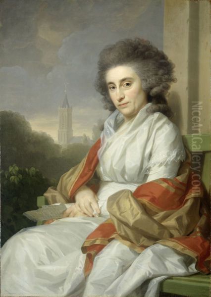 Cornelia Rijdenius (1746-1826). Echtgenote van Johannes Lublink Oil Painting by Johann Friedrich August Tischbein