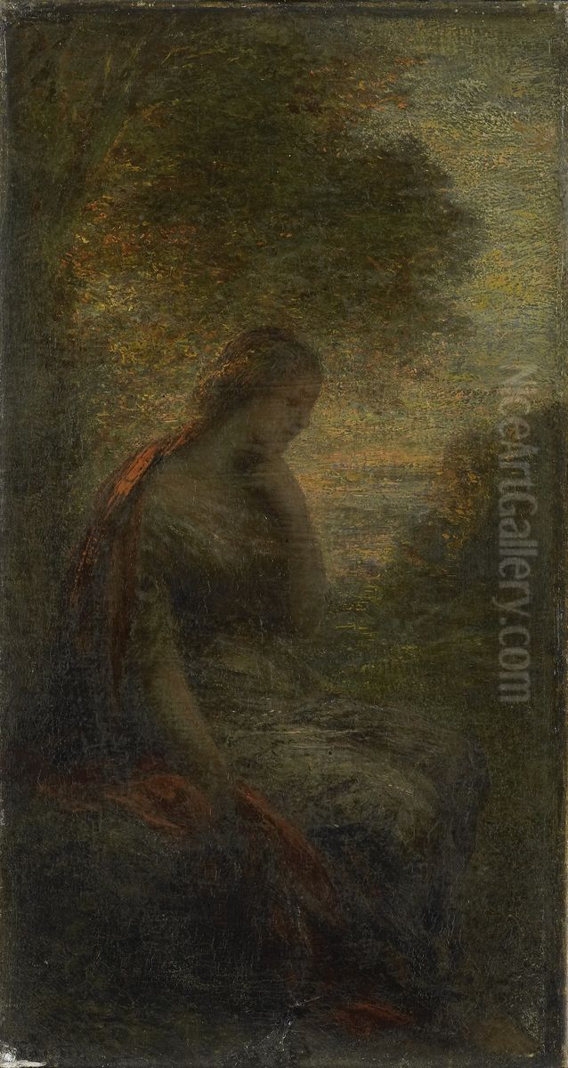 Young Woman under a Tree at Sunset, Called 