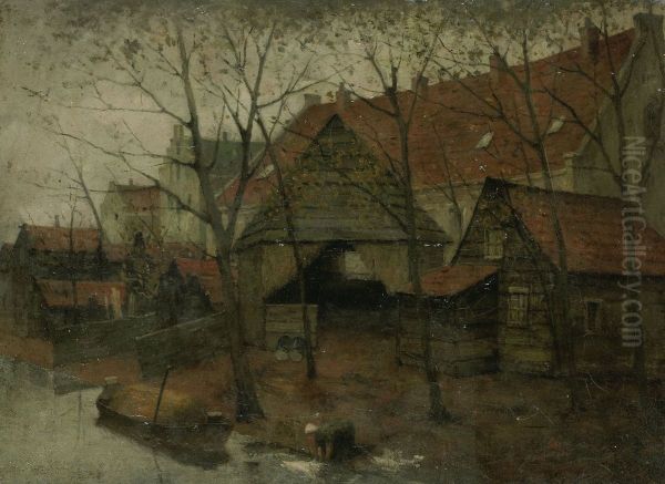 De Vinkenbuurt bij Amsterdam Oil Painting by Eduard Karsen