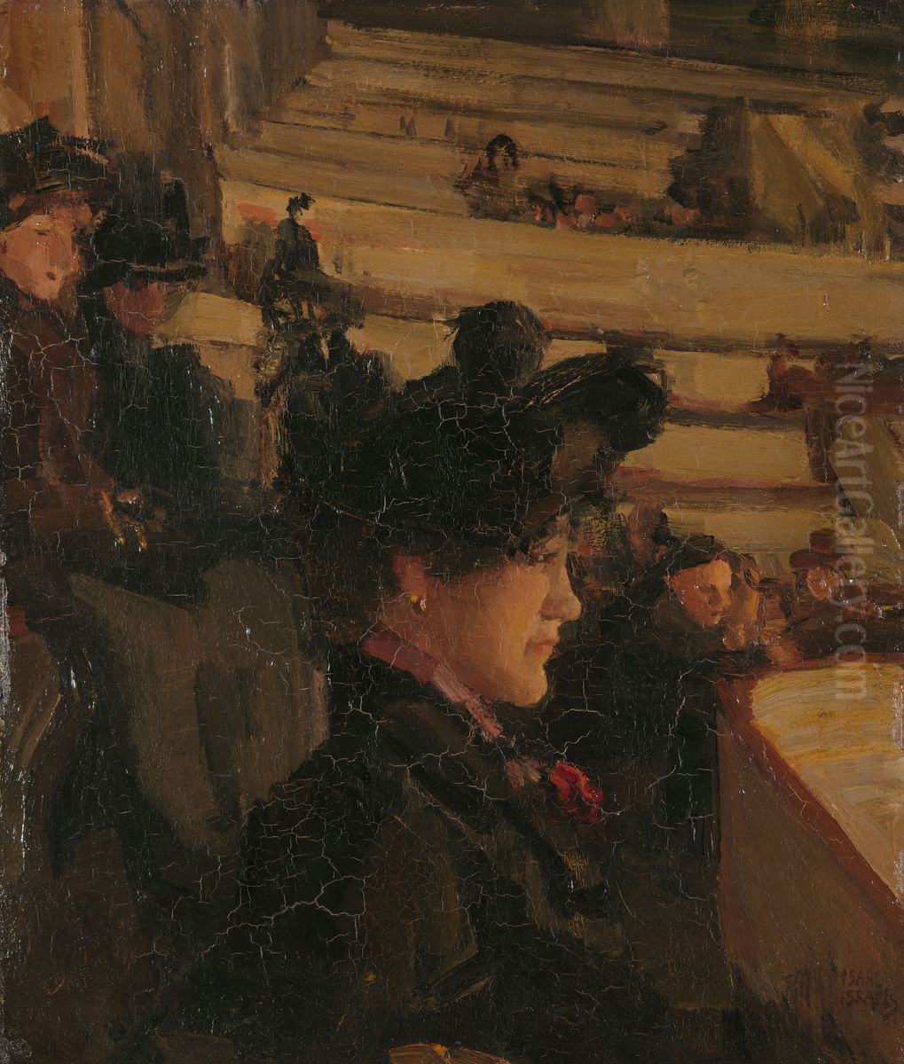 At the Theatre Oil Painting by Isaac Lazarus Israels