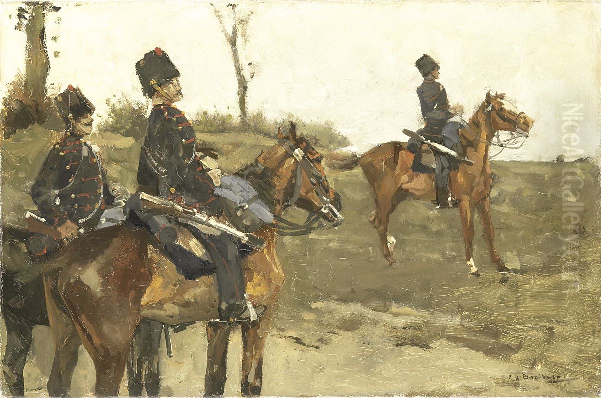 Hussars Oil Painting by George Hendrik Breitner