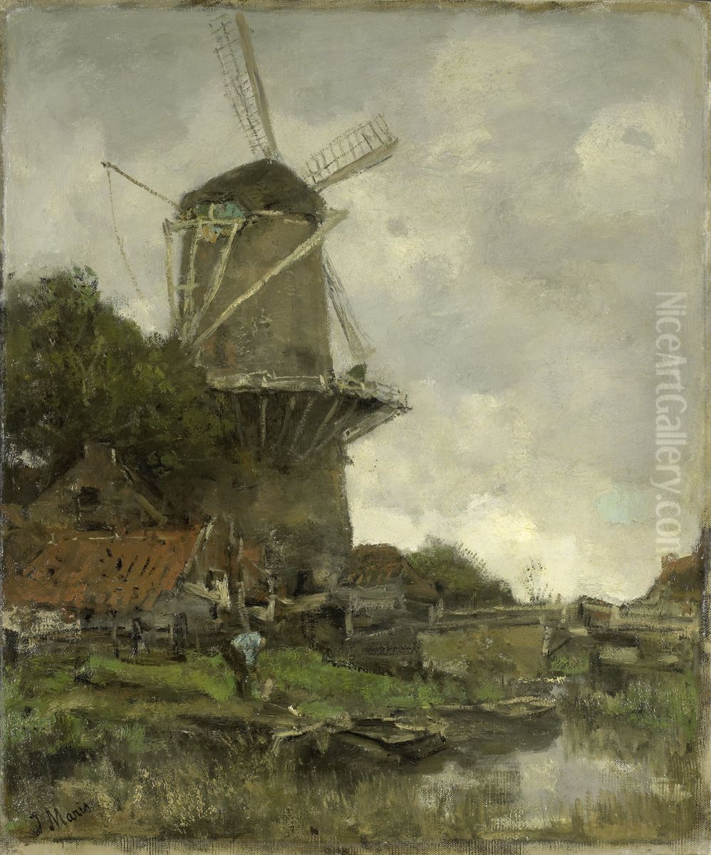 De molen Oil Painting by Jacob Maris