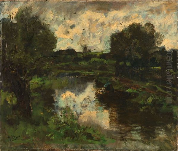 Polder na onweer Oil Painting by Jacob Maris