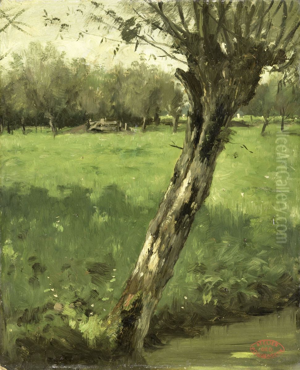 De wilg Oil Painting by Geo Poggenbeek