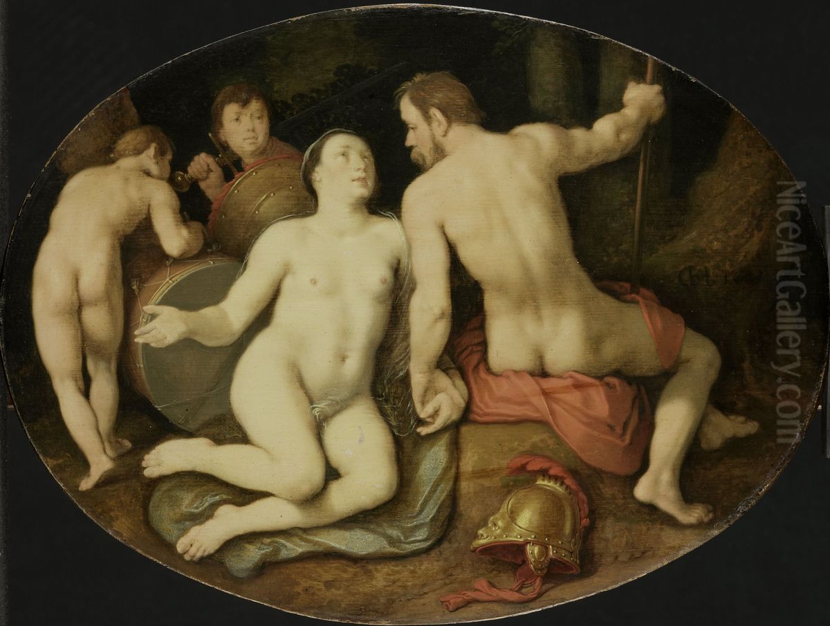 Venus en Mars Oil Painting by Cornelis van Haarlem