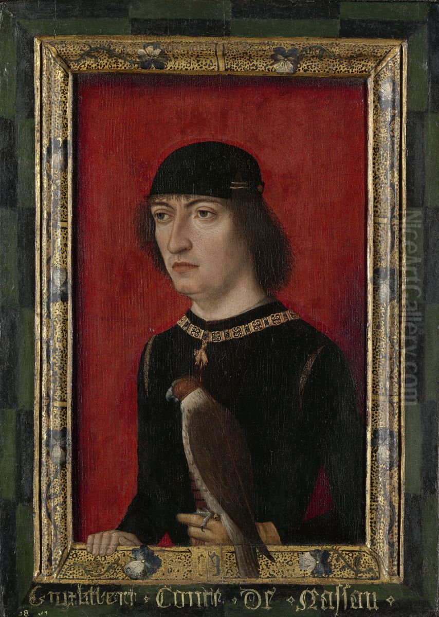 Portrait of Engelbert II, Count of Nassau Oil Painting by Master of Portraits of Princes