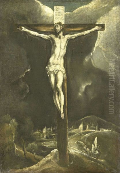 Christus aan het kruis Oil Painting by El Greco
