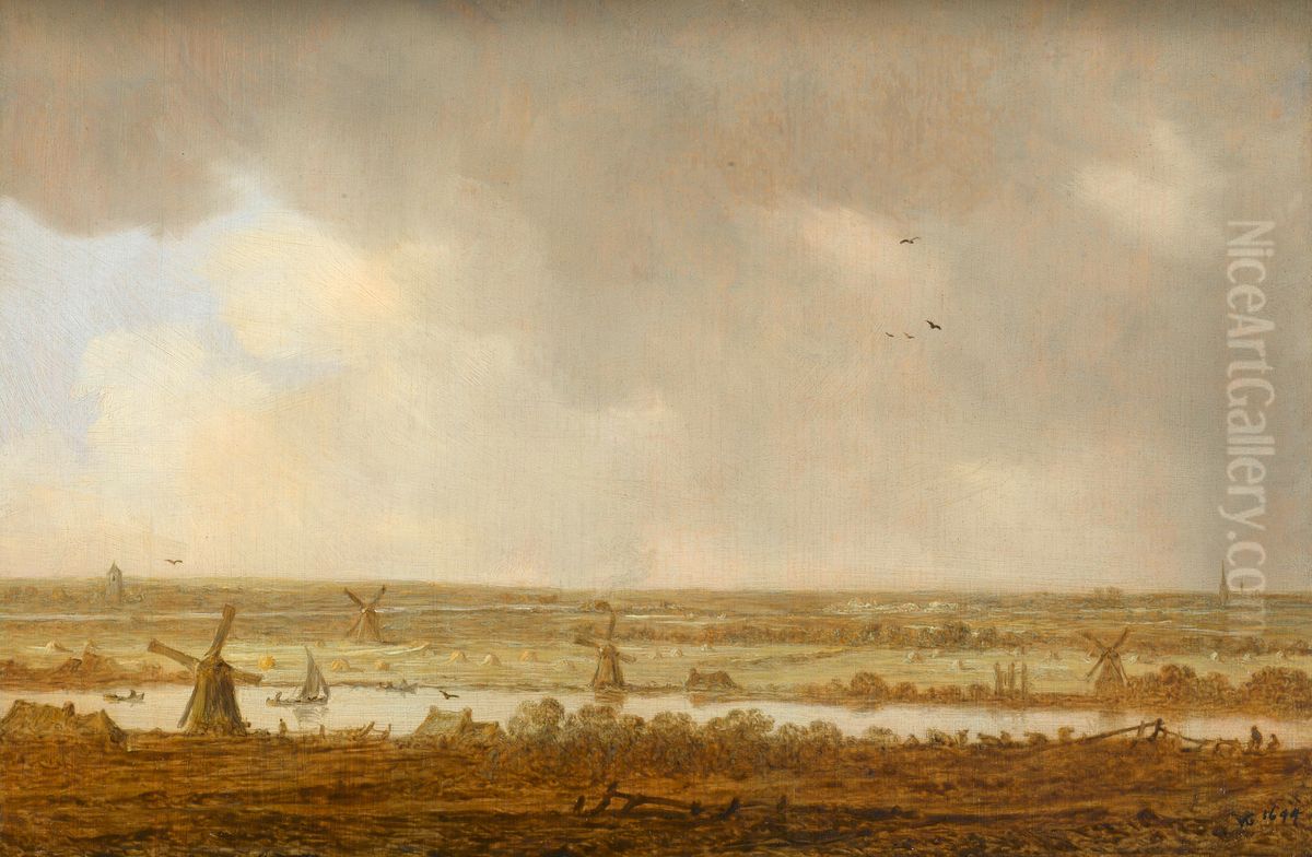 Polderlandschap Oil Painting by Jan van Goyen Polderlandschap Oil Painting by Jan van Goyen