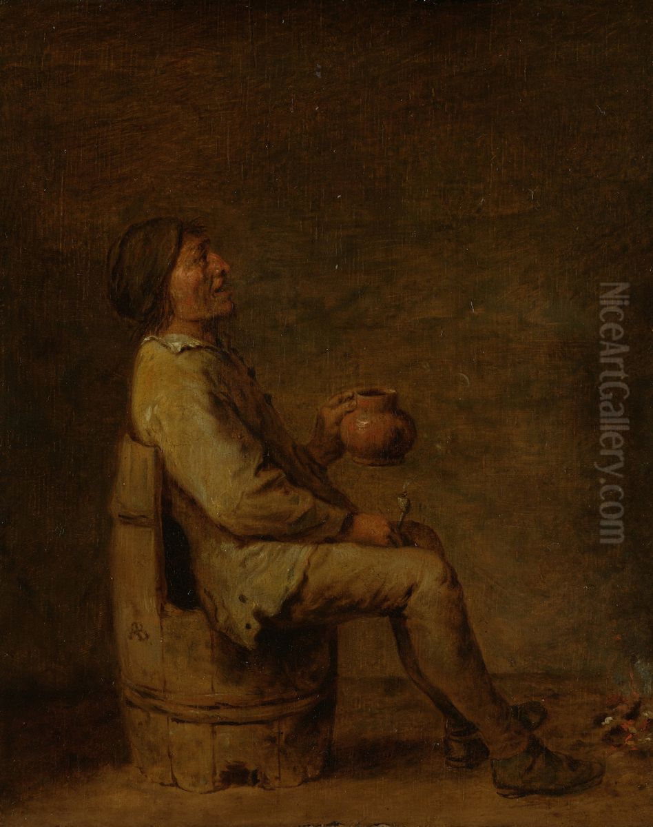 The Drinker Oil Painting by Adriaen Brouwer