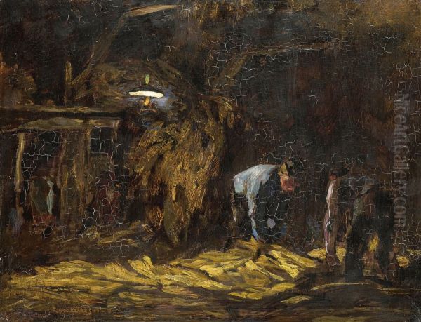 In the Barn Oil Painting by Willem de Zwart