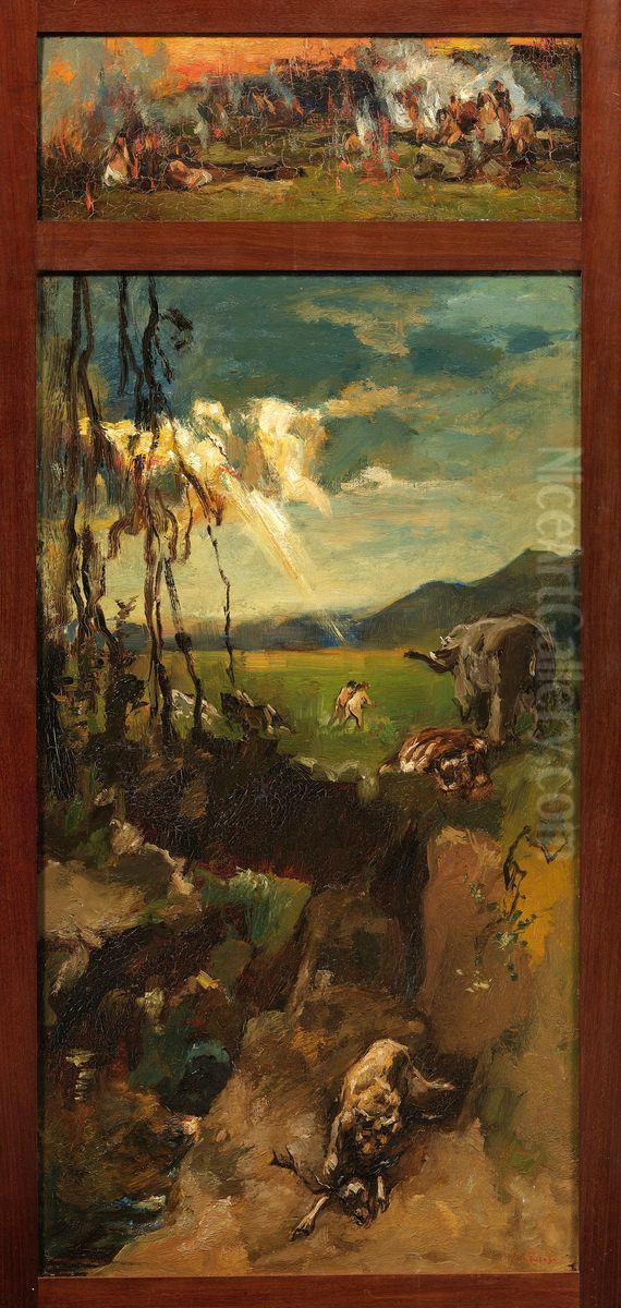 De verdelging van Sodom en Gomorra Oil Painting by Willem de Zwart