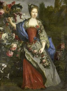 Portrait of a Woman, according to tradition Marie Louise Elisabeth d'Orleans, Duchess of Berry, as Flora