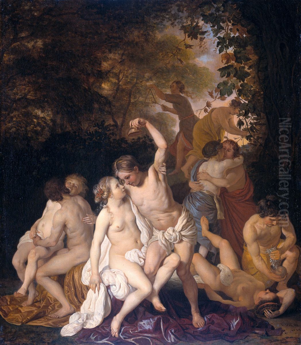 Bacchic scene Oil Painting by Jacob van Loo