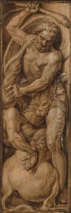 Hercules vernietigt de centaur Nessus