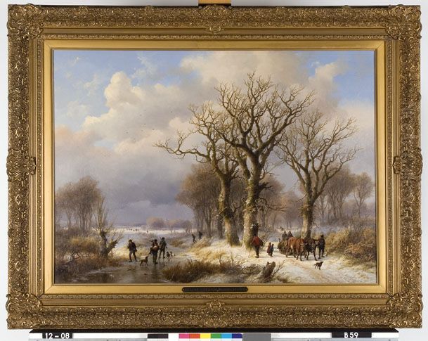 Winters bosgezicht Oil Painting by Eugene Verboeckhoven