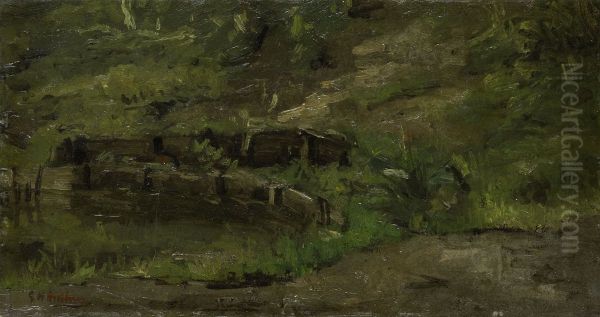 Weidelandschap Oil Painting by George Hendrik Breitner