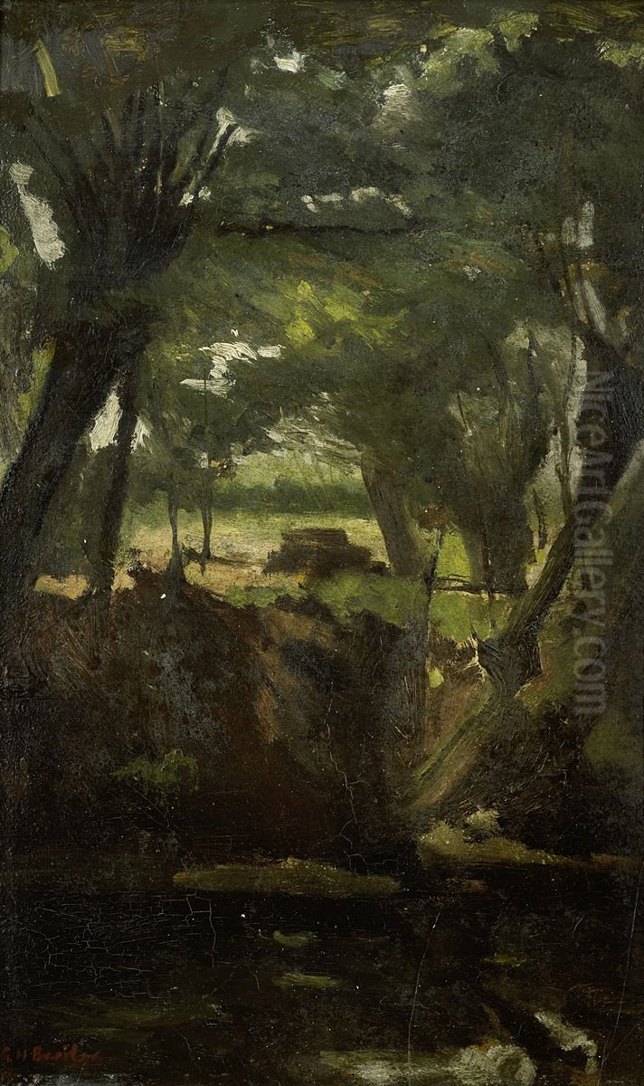 Forest View Oil Painting by George Hendrik Breitner