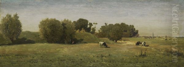Landschap bij Abcoude Oil Painting by Paul Joseph Constantin Gabriel