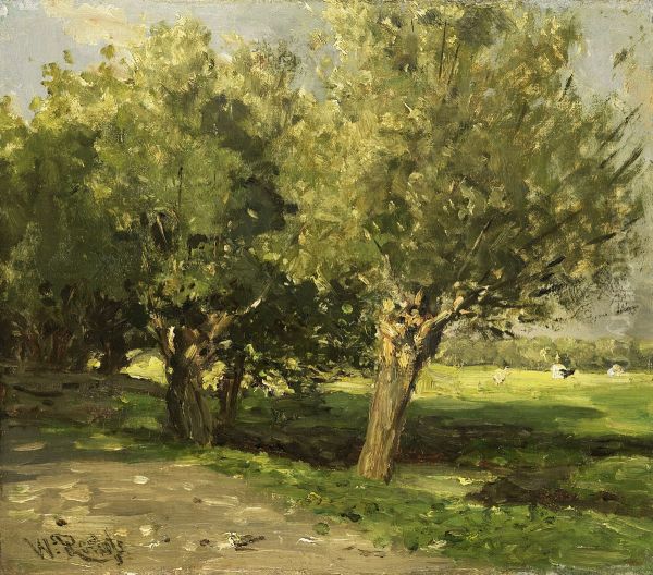 Willow Trees Oil Painting by Willem Roelofs