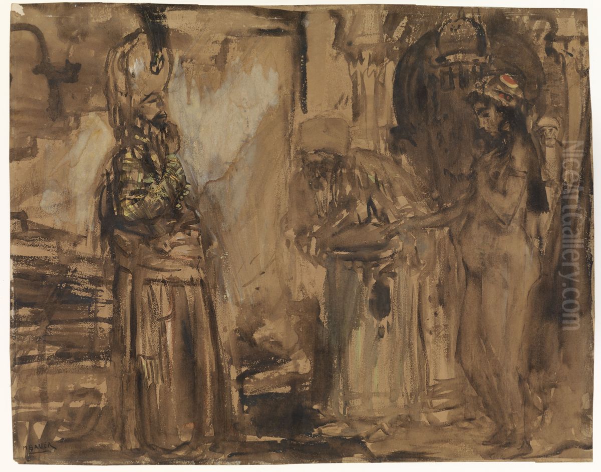 Slavenhandelaar Oil Painting by Marius Bauer