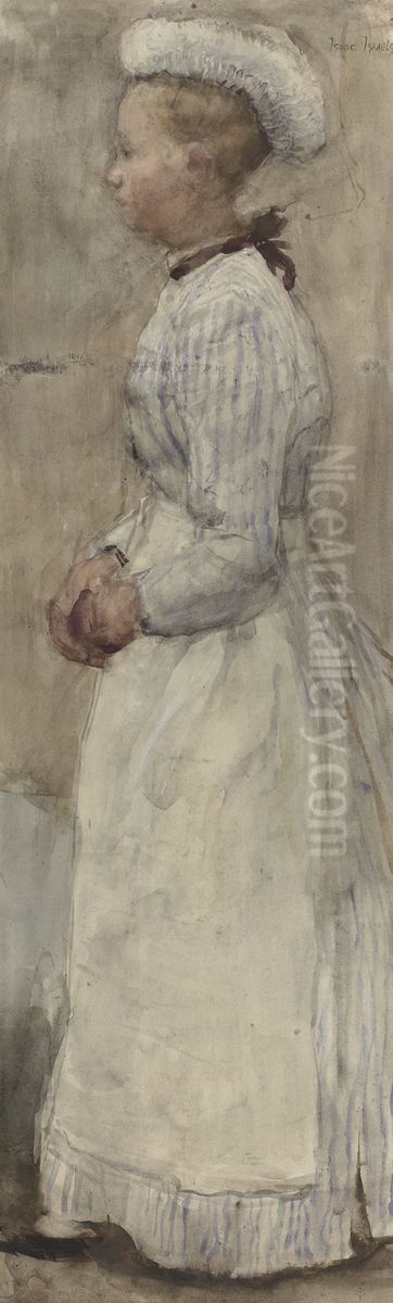 Maid Oil Painting by Isaac Lazarus Israels