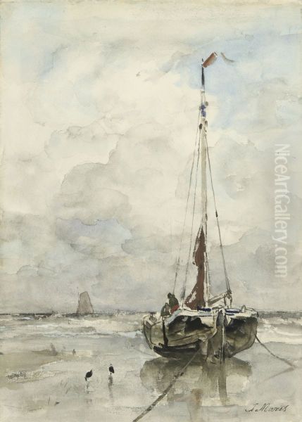 Visserspink aan het strand Oil Painting by Jacob Maris