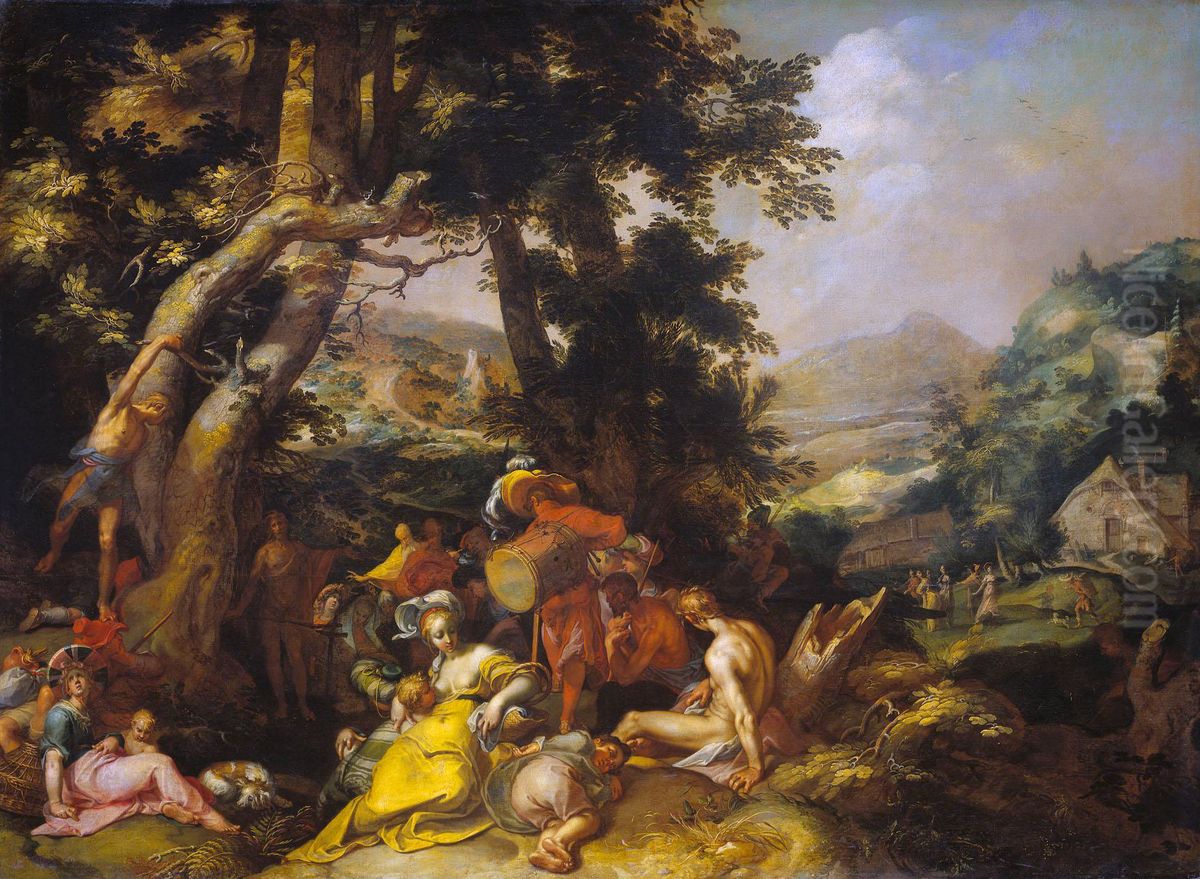 The Preaching of Saint John the Baptist Oil Painting by Abraham Bloemaert