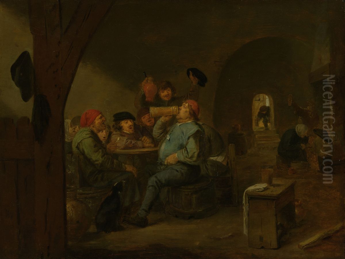 De meesterdronk Oil Painting by Adriaen Brouwer