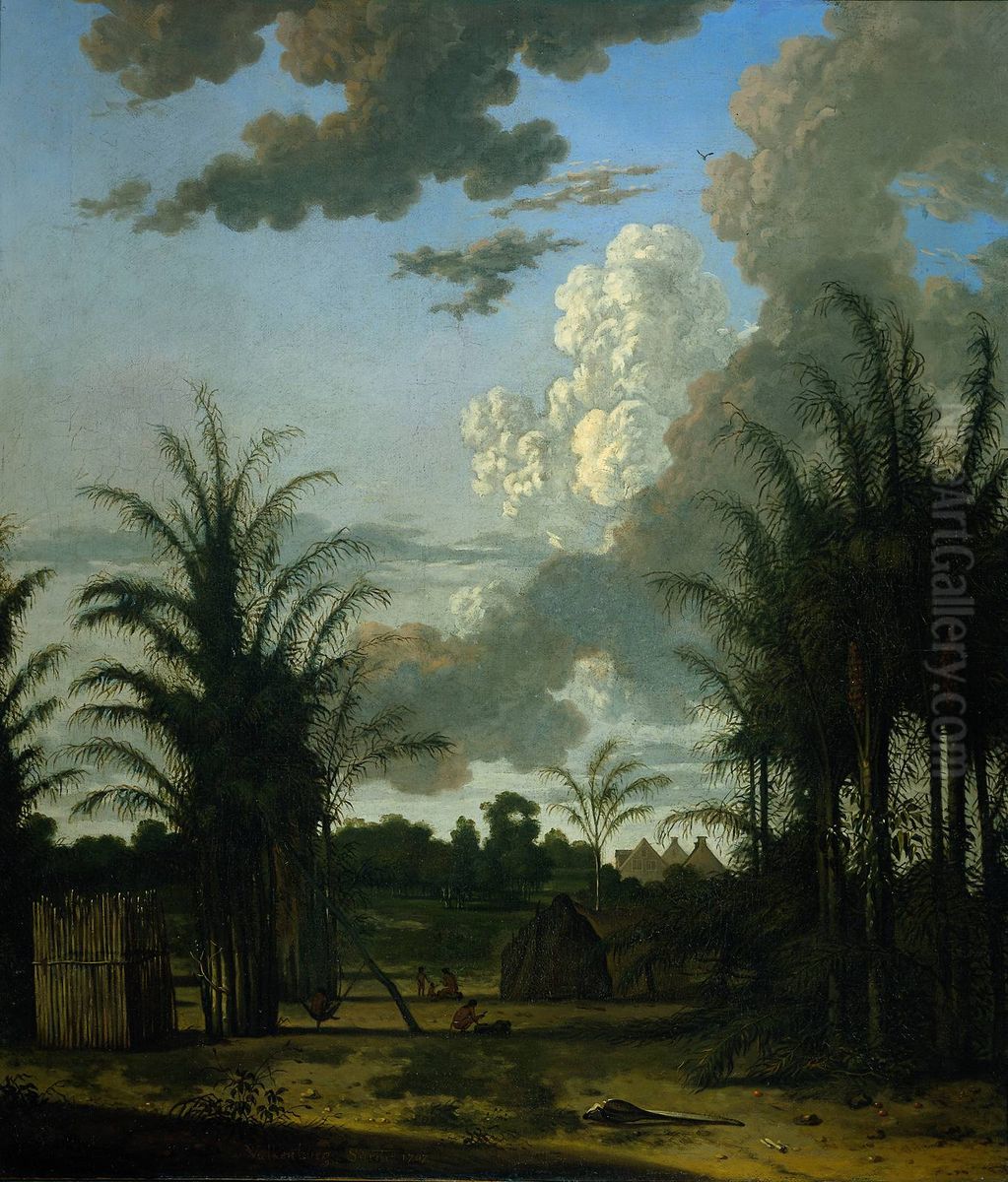 Plantation in Suriname Oil Painting by Dirk Valkenburg