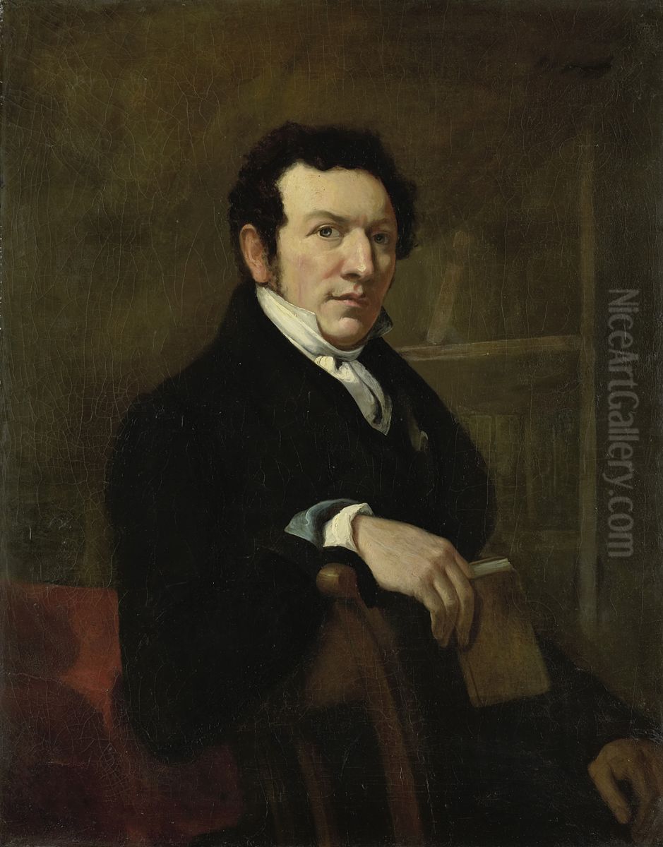 Anthonie van der Hout (1783-1859) Oil Painting by Christiaan Julius Lodewijk Portman