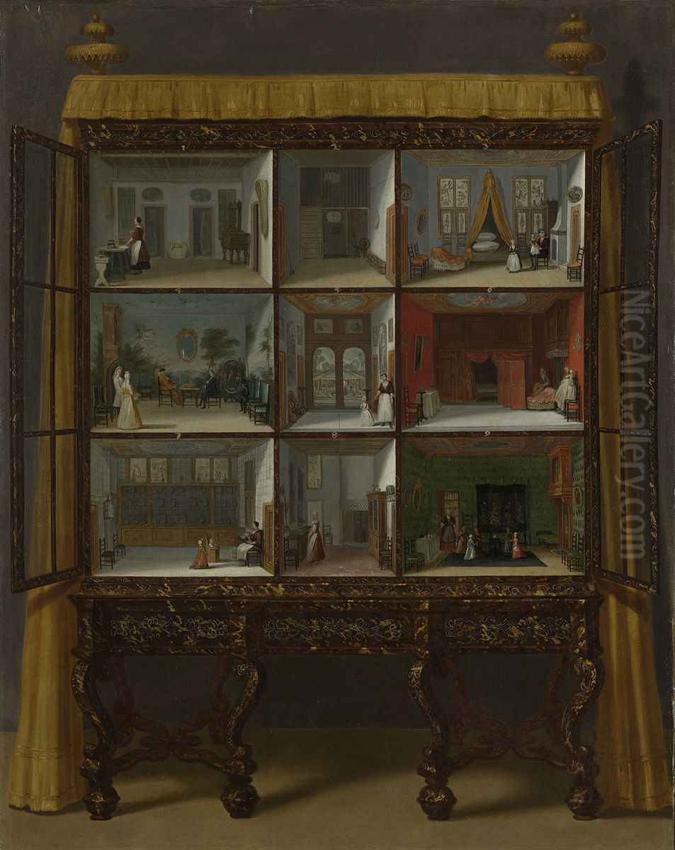 Poppenhuis van Petronella Oortman Oil Painting by Jacob Appel