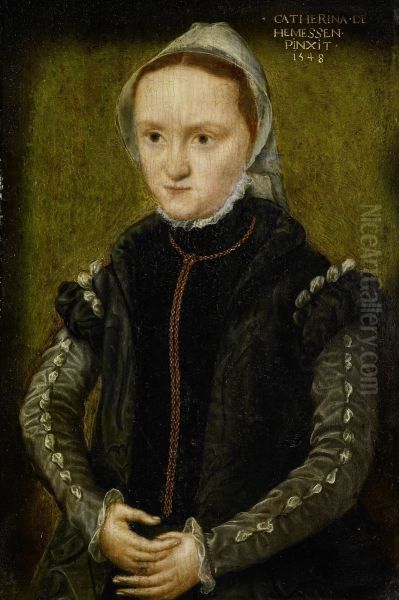 Portrait of a Woman Oil Painting by Catarina van Hemessen
