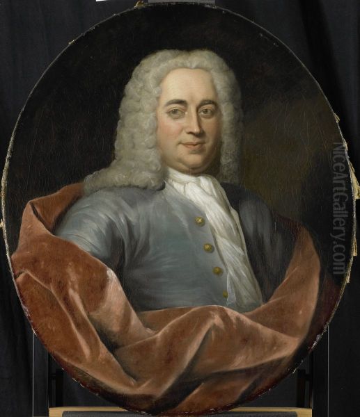 Walter Senserff (1685-1752), gekozen in 1731 Oil Painting by Jan Maurits Quinkhard