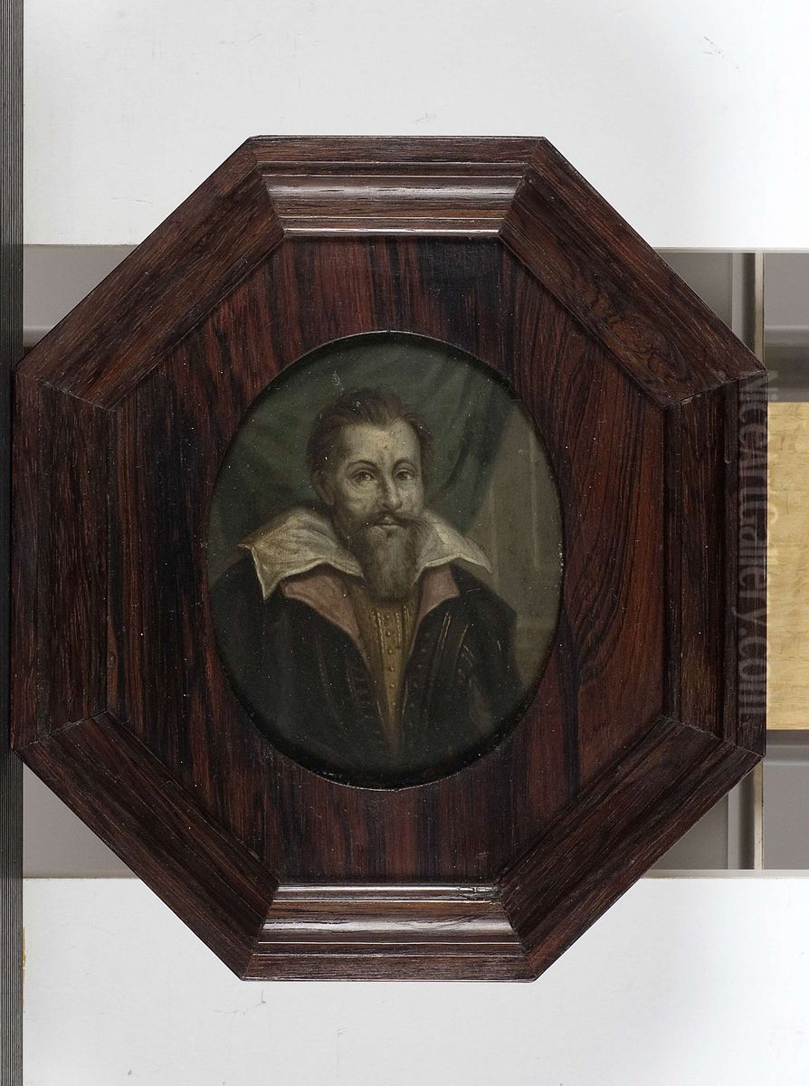 Portret van Dominicus Baudius (1561-1613). Hoogleraar in de welsprekendheid, de geschiedenis en de rechten te Leiden Oil Painting by Arnoud Van Halen