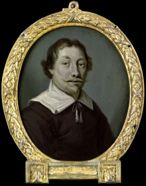 Jan van der Veen (ca.1600-59). Apotheker en dichter te Deventer Oil Painting by Arnoud Van Halen