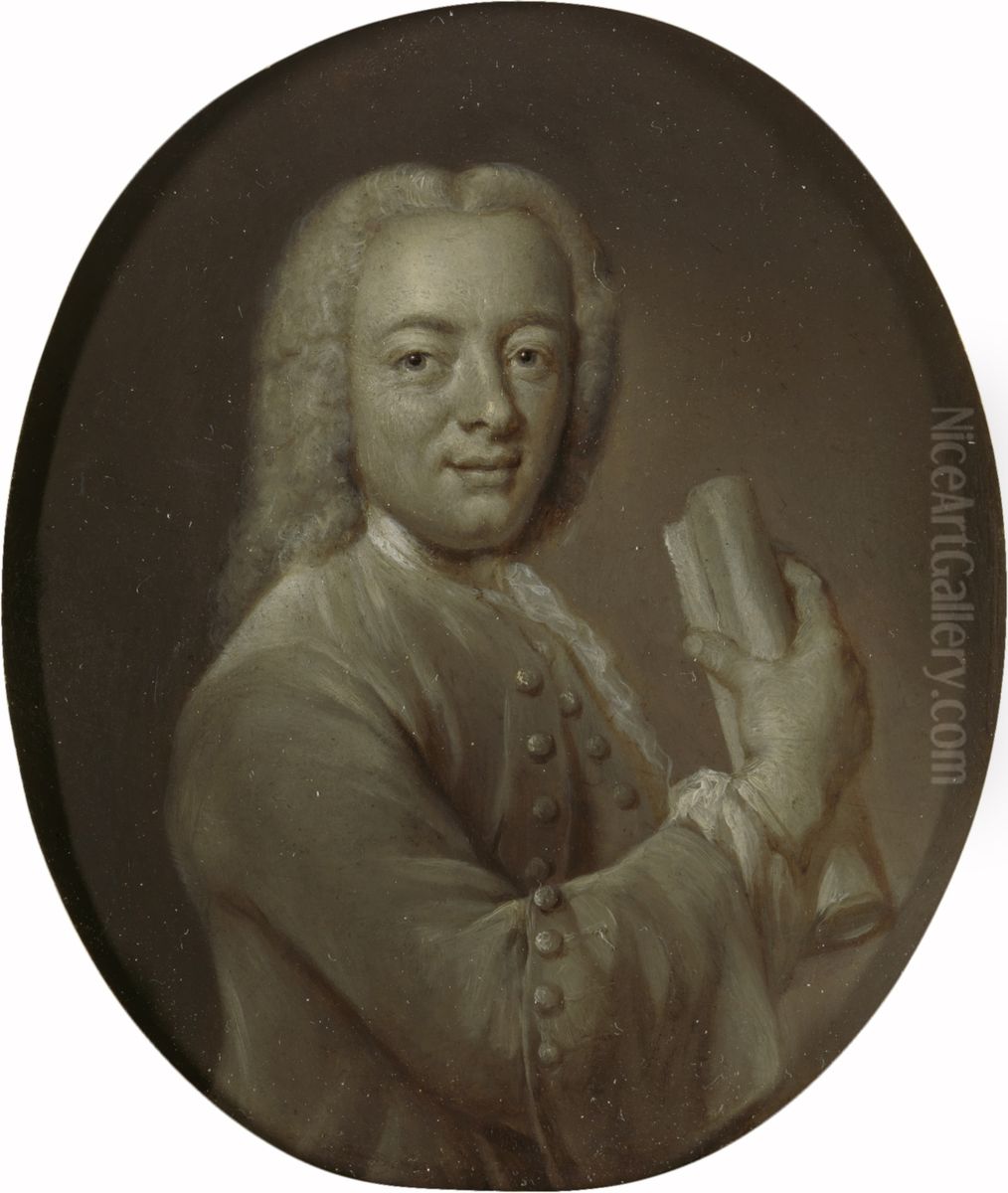 Portrait of Bernardus de Bosch I, Poet and Art Patron in Amsterdam Oil Painting by Jan Maurits Quinkhard
