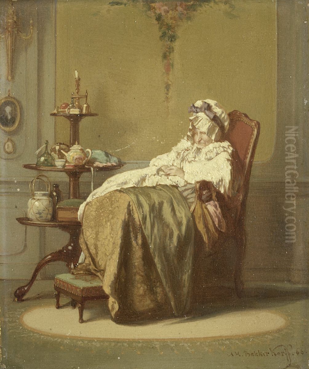 An Afternoon Nap Oil Painting by Alexander Hugo Bakker Korff