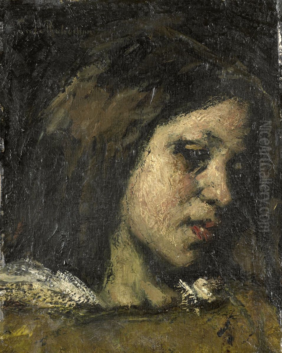 Portret van een jonge vrouw Oil Painting by Suze Robertson