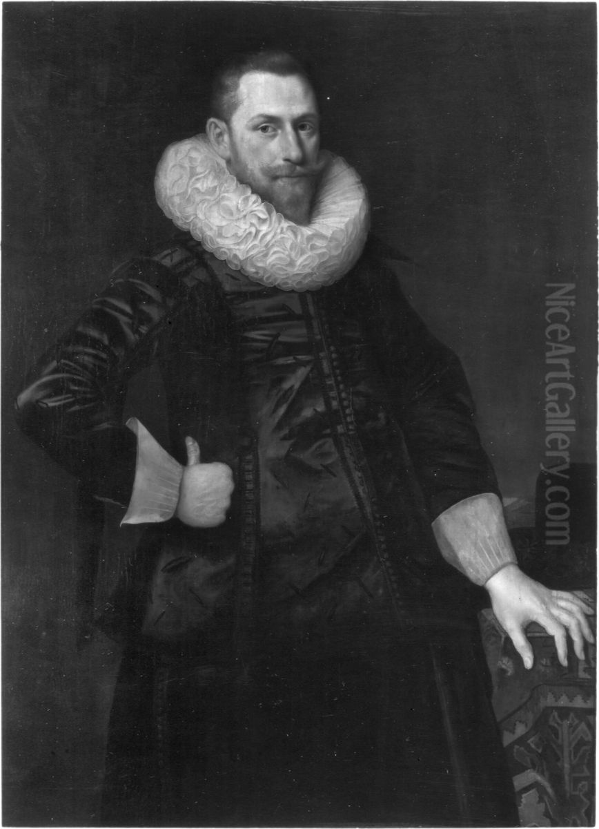 Portrait of Dirck Corver (1587-1633) Oil Painting by Cornelis van der Voort
