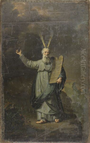 Moses with the Tables of the Law Oil Painting by Pieter Gaal